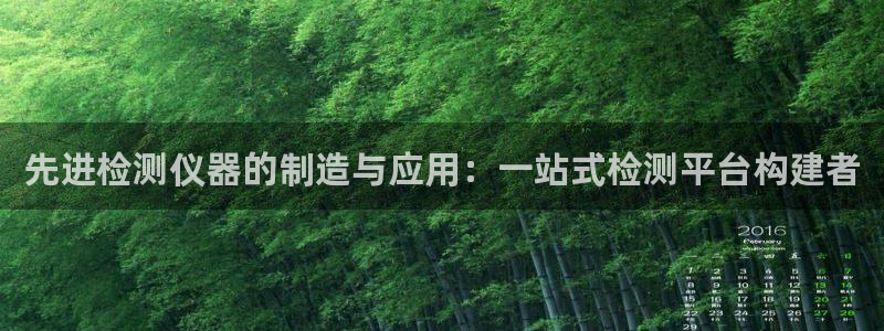 电子CQ9跳高高：先进检测仪器的制造与应用：一站式检测平台构