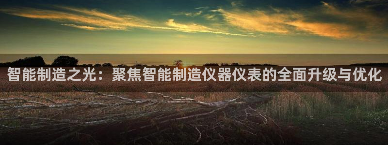 网赌cq9电子：智能制造之光：聚焦智能制造仪器仪表的全面升级