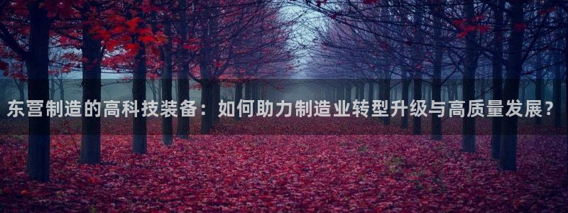 cq9电子平台游戏试玩：东营制造的高科技装备：如何助力制造业