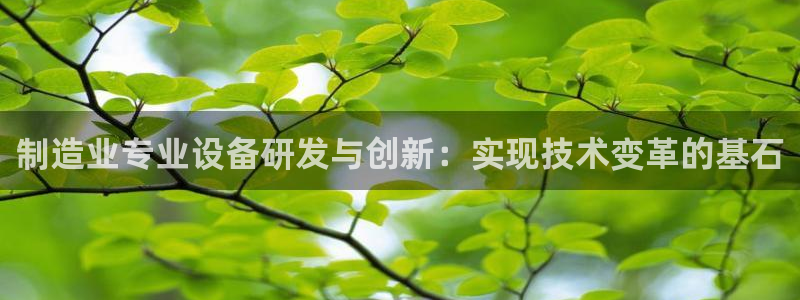 cq9电子跳高高网站：制造业专业设备研发与创新：实现技术变革