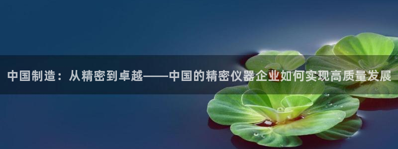 cq9传奇电子大奖：中国制造：从精密到卓越——中国的精密仪器