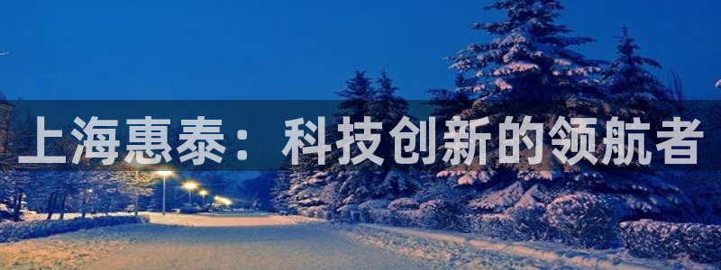 cq9电子试玩图文：上海惠泰：科技创新的领航者